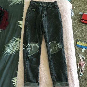 Dark grey mom jeans from SHEIN